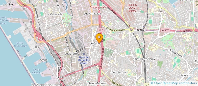 localisation de l'entreprise SUD FACADES à MARSEILLE