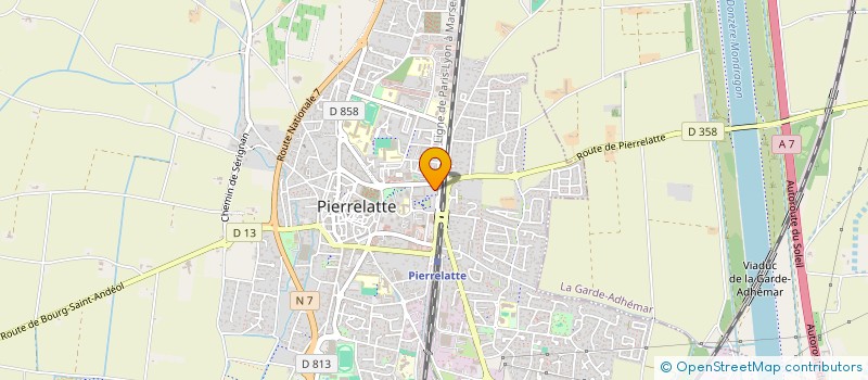 localisation de l'entreprise SUD FRUITS  PIERRELATTE