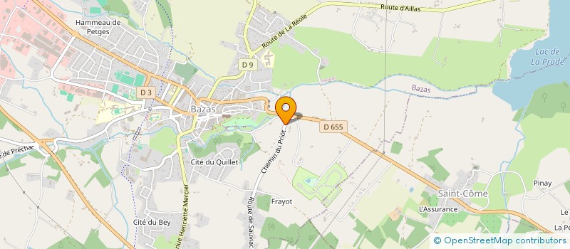 localisation de l'entreprise SUD GIRONDE TRANSPORT à BAZAS
