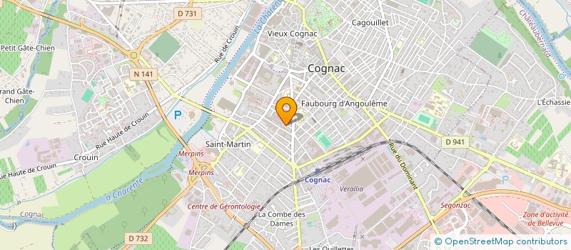 localisation de l'entreprise SUD HIRONDELLE à COGNAC