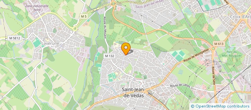 localisation de l'entreprise SUD HYGIENE 34 à SAINT-JEAN-DE-VEDAS