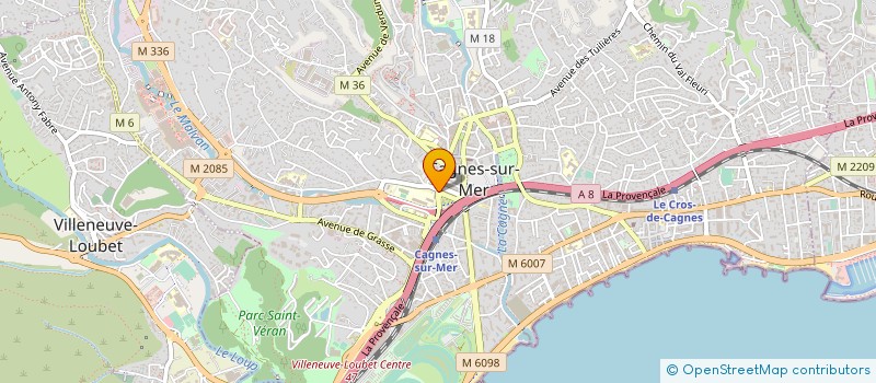 localisation de l'entreprise SUD IMMOBILIER GESTION ET COURTAGE  CAGNES-SUR-MER