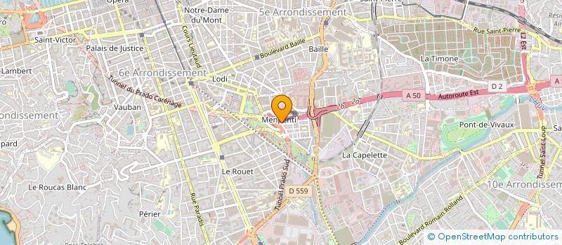 localisation de l'entreprise SUD IMP.'ACT BUREAUTIQUE à MARSEILLE 10EME