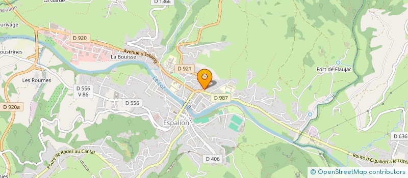 localisation de l'entreprise SUD INFRA ENVIRONNEMENT à ESPALION