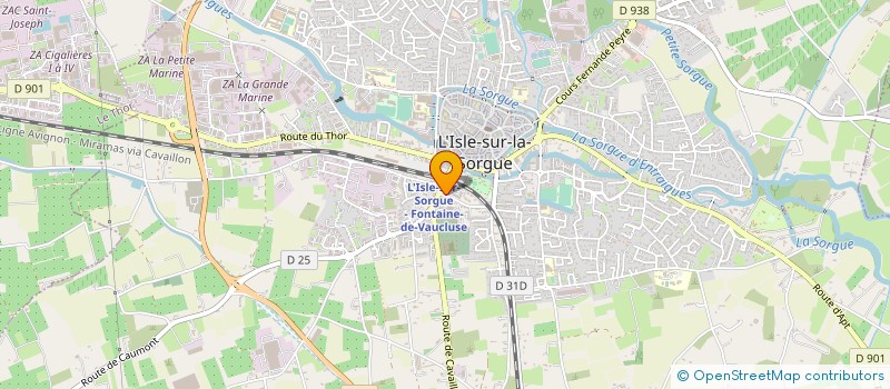 localisation de l'entreprise SUD INITIATIVES ENVIRONNEMENT à L'ISLE-SUR-LA-SORGUE