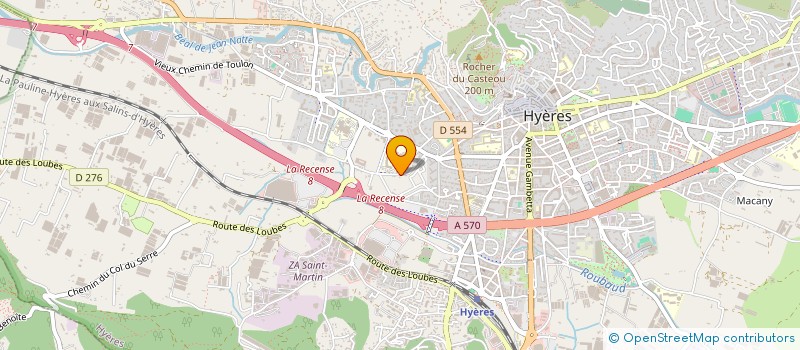 localisation de l'entreprise SUD INVEST à HYERES