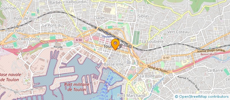 localisation de l'entreprise SUD INVEST VOYAGES à TOULON