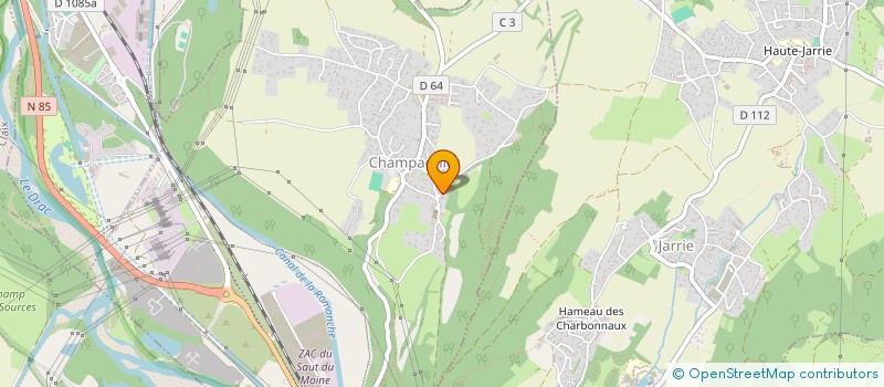 localisation de l'entreprise SUD ISERE NETTOYAGE  CHAMPAGNIER