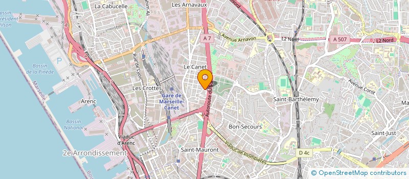 localisation de l'entreprise SUD ISOLATION RAVALEMENT PROJETE à MARSEILLE