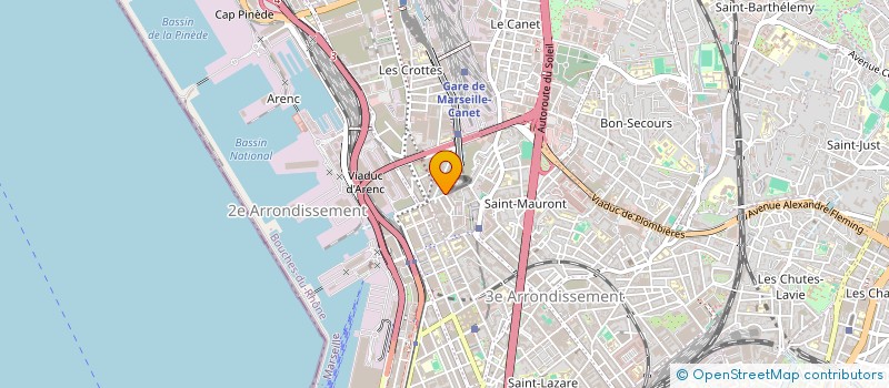 localisation de l'entreprise SUD LOGISTIC ENTREPOT à MARSEILLE