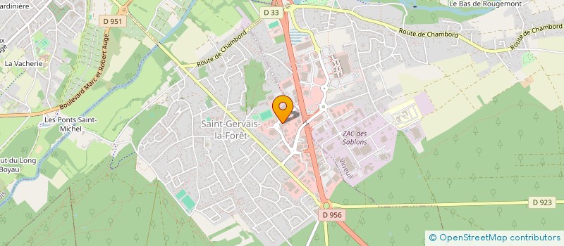 localisation de l'entreprise SUD LOIRE BEAUTE  SAINT-GERVAIS-LA-FORET