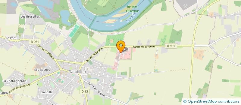 localisation de l'entreprise SUD LOIRE FERMETURE à SANDILLON