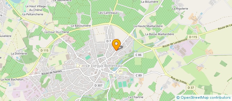 localisation de l'entreprise SUD LOIRE LOCATION  LE LOROUX-BOTTEREAU