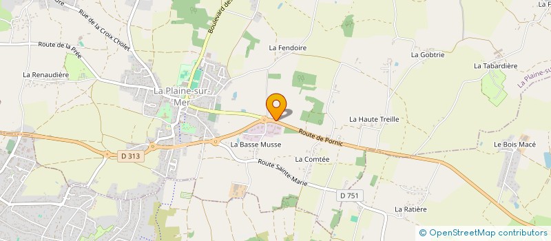 localisation de l'entreprise SUD LOIRE NAUTISME ET MOTEURS à LA PLAINE-SUR-MER
