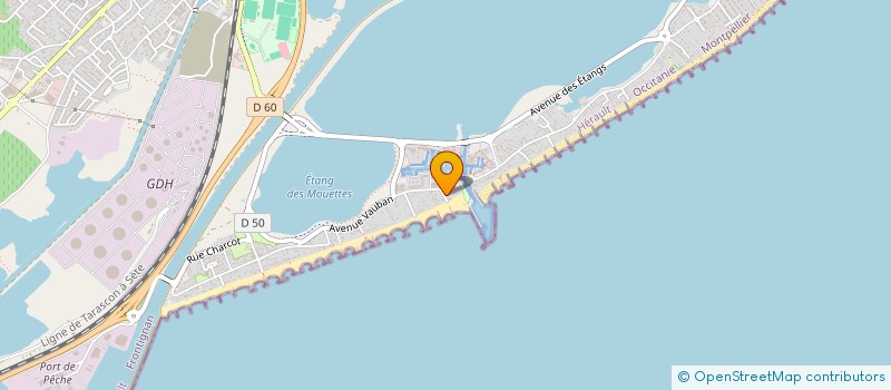 localisation de l'entreprise SUD LOISIRS à FRONTIGNAN