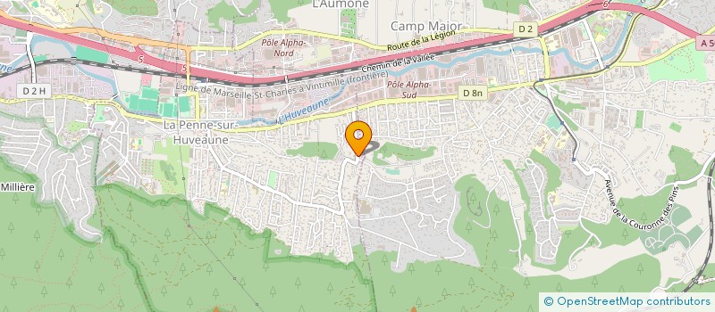 localisation de l'entreprise SUD MAISONS BOIS  LA PENNE-SUR-HUVEAUNE