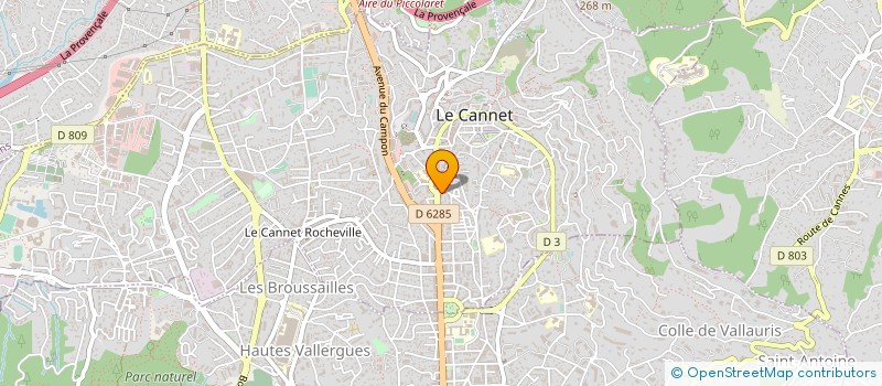 localisation de l'entreprise SUD MAREE PRODUITS MER GROS à LE CANNET