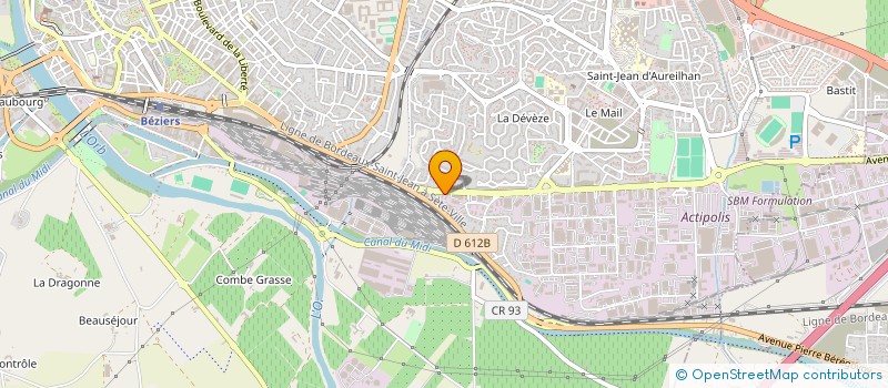 localisation de l'entreprise SUD MARKETING NEGOCE  BEZIERS