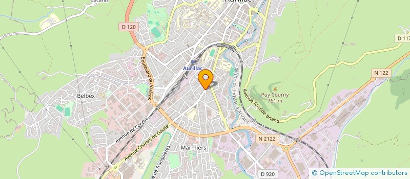 localisation de l'entreprise SUD MASSIF INTERIM à AURILLAC