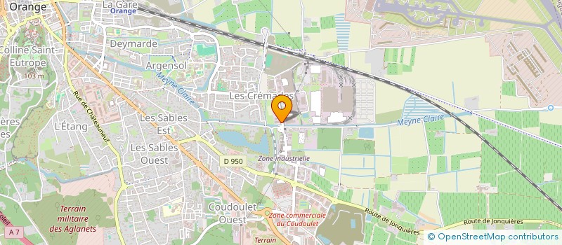 localisation de l'entreprise SUD MIROITERIE à ORANGE