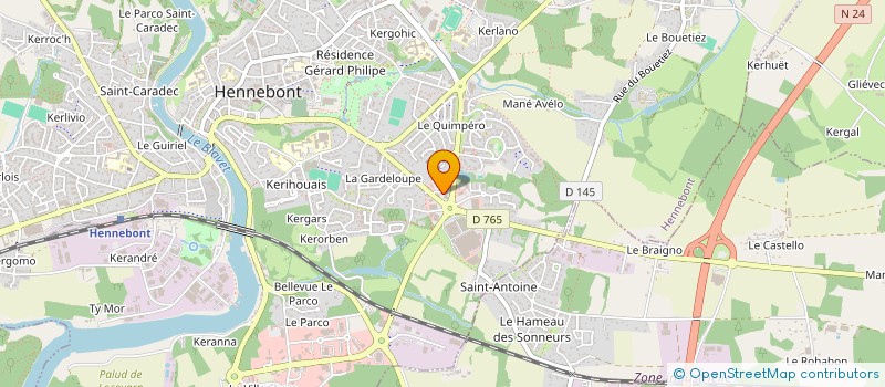 localisation de l'entreprise SUD MORBIHAN AUTO à HENNEBONT