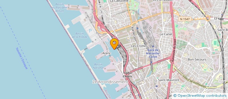 localisation de l'entreprise SUD MOTEURS à MARSEILLE 2EME