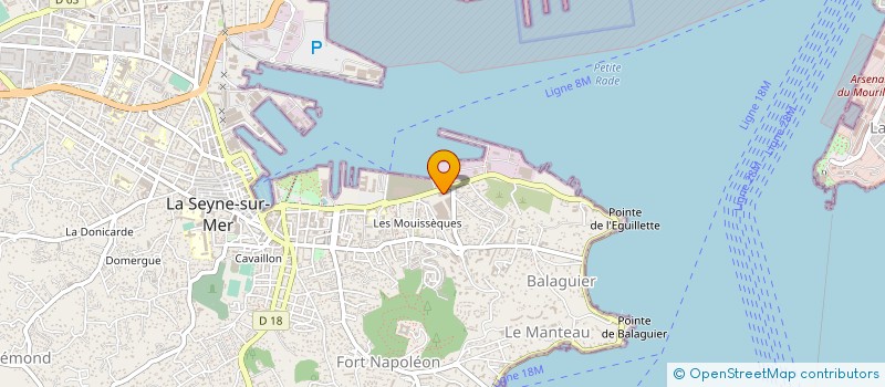 localisation de l'entreprise SUD NAVIRES INDUSTRIES à LA SEYNE-SUR-MER