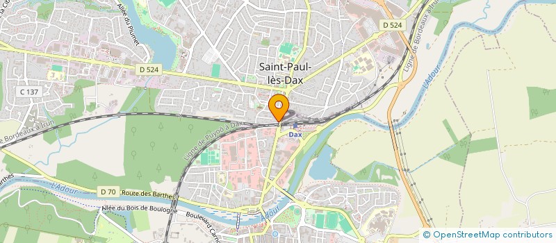 localisation de l'entreprise SUD OCEAN IMMOBILIER à SAINT-PAUL-LES-DAX