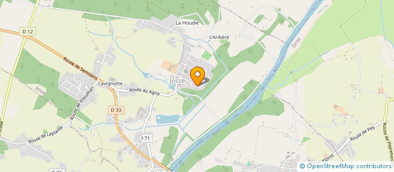 localisation de l'entreprise SUD OUEST AFFICHAGE ET SUPPORTS à JOSSE