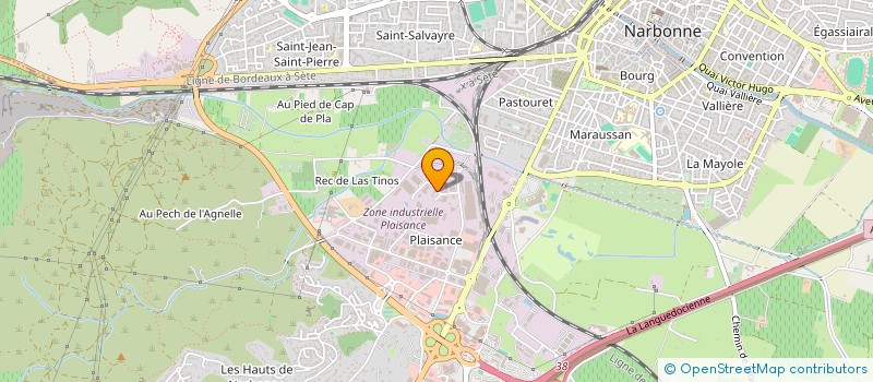 localisation de l'entreprise SUD OUEST BATIMENT  NARBONNE