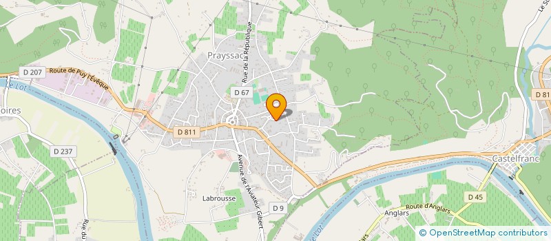 localisation de l'entreprise SUD OUEST CARS à PRAYSSAC