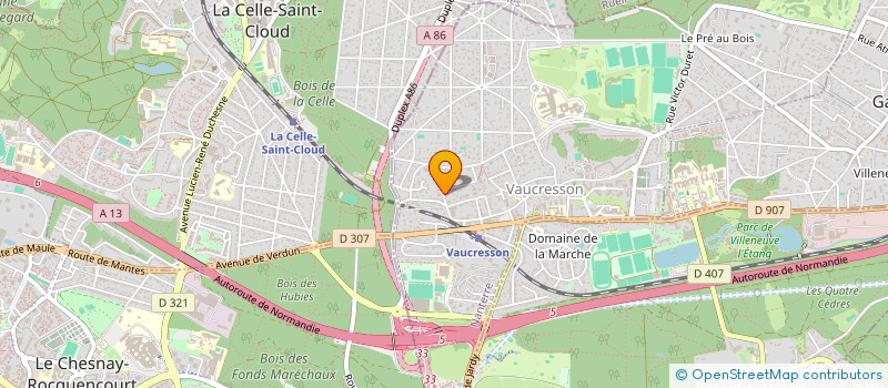 localisation de l'entreprise SUD OUEST CHAUFFAGE  VAUCRESSON