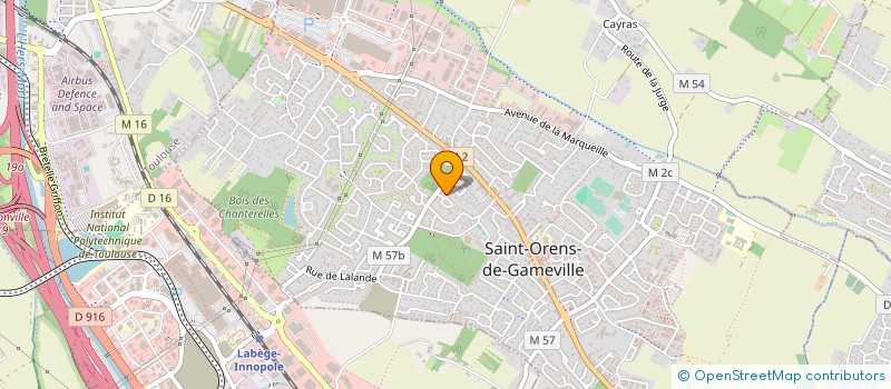 localisation de l'entreprise SUD-OUEST CHAUFFAGE PLOMBERIE à SAINT-ORENS-DE-GAMEVILLE