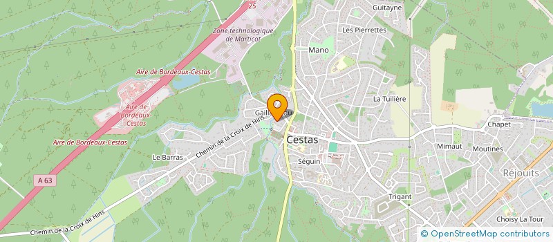 localisation de l'entreprise SUD OUEST CONSEIL INVEST FINANCIER à CESTAS