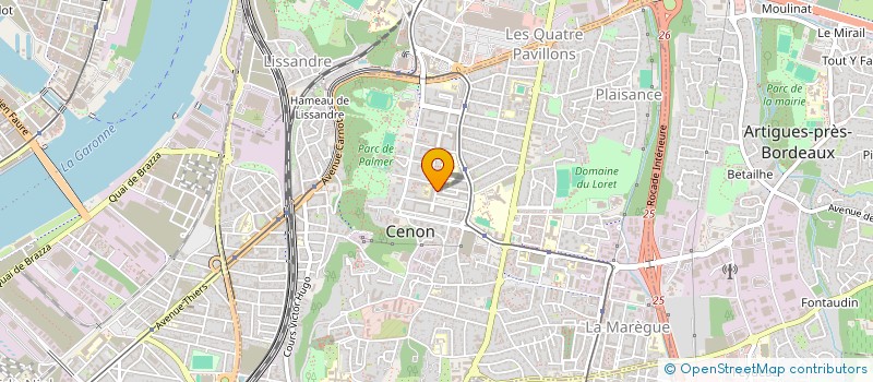 localisation de l'entreprise SUD OUEST ETANCHEITE  CENON