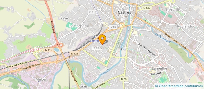 localisation de l'entreprise SUD OUEST FORMATION à CASTRES