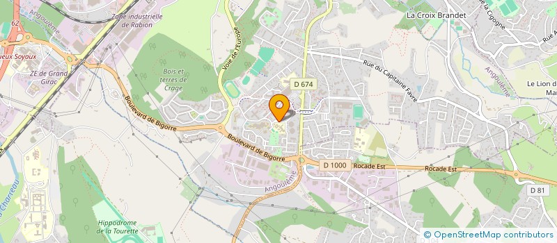 localisation de l'entreprise SUD OUEST GRAPHIQUE à ANGOULEME