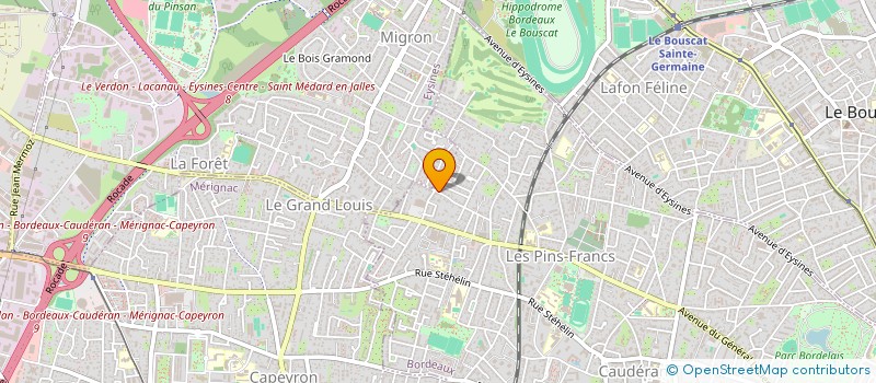 localisation de l'entreprise SUD OUEST HABITAT à BORDEAUX