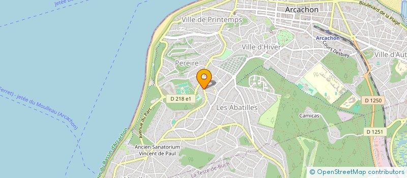 localisation de l'entreprise SUD OUEST JARDIN à ARCACHON