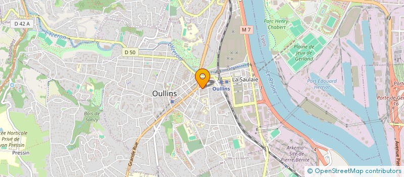 localisation de l'entreprise SUD OUEST LYONNAIS REPROGRAPHIE  OULLINS-PIERRE-BENITE