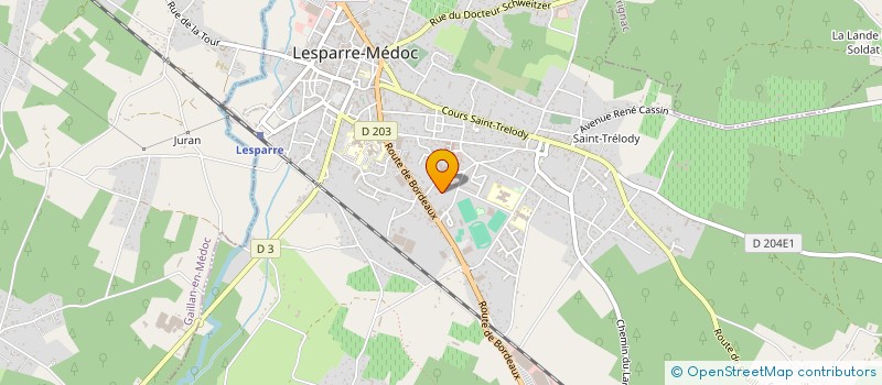 localisation de l'entreprise SUD-OUEST MIROITERIE ET REY à LESPARRE-MEDOC
