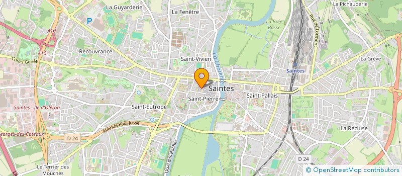 localisation de l'entreprise SUD OUEST MODE  SAINTES