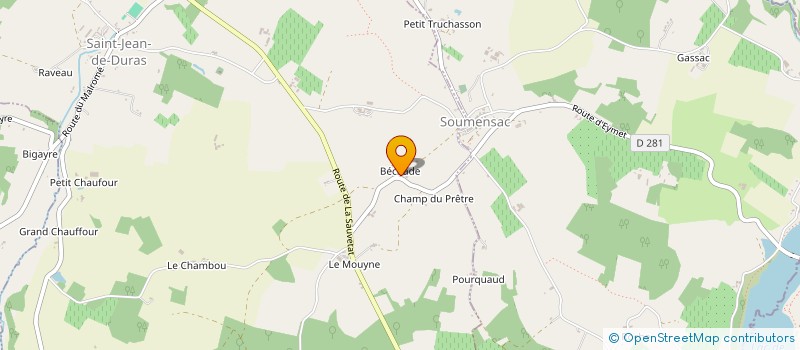 localisation de l'entreprise SUD OUEST NOISETTES  BALEYSSAGUES