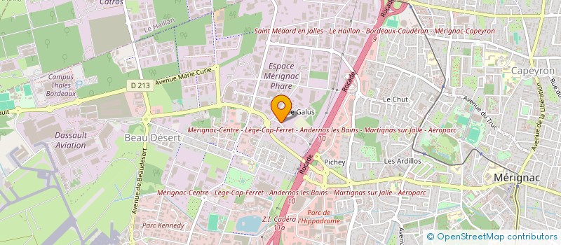 localisation de l'entreprise SUD OUEST PAVAGE  MERIGNAC