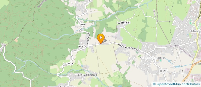 localisation de l'entreprise SUD OUEST PAYSAGE GOUTTENOIRE à POLLIONNAY