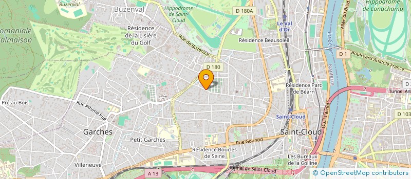 localisation de l'entreprise SUD OUEST PEINTURE à SAINT-CLOUD