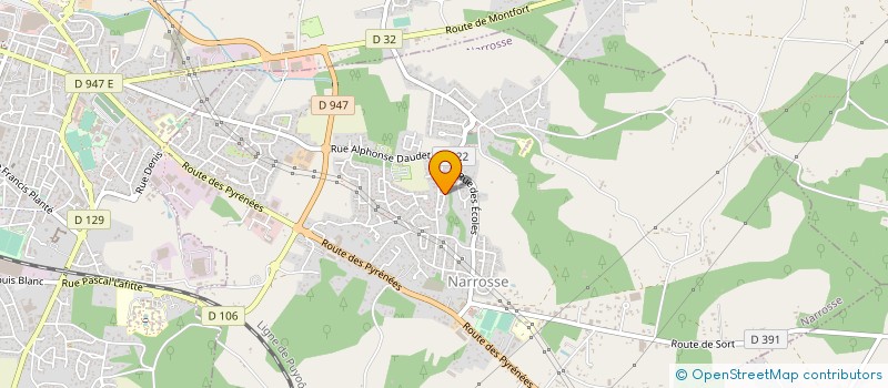 localisation de l'entreprise SUD OUEST PEINTURE INDUSTRIELLE  NARROSSE