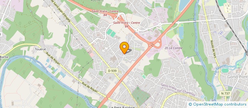 localisation de l'entreprise SUD OUEST RENOVATIONS CONSTRUCTIONS à SAINT-YRIEIX-SUR-CHARENTE