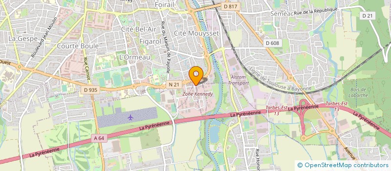 localisation de l'entreprise SUD OUEST TERRASSEMENT à TARBES