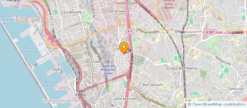 localisation de l'entreprise SUD OUVERTURE à MARSEILLE